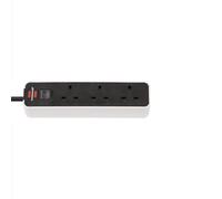 Brennenstuhl Ecolor Extension Lead 3 Gang Extension Lead - 3 Metre Heavy Duty Cable - Engineered In Germany - Black & White