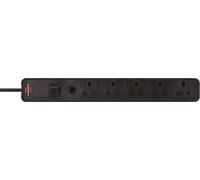 Brennenstuhl 1153253000 Ecolor 5 Way Black FB Extension Socket W/F...