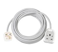 Brennenstuhl Extension Cable for home and office (2m cable for indoor use, with socket 13 A BS) white