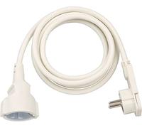 Brennenstuhl extension cable with angled flat connector 2m, H05VV-F F3G1, white, 1168980220