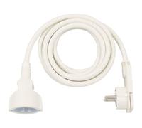 Brennenstuhl extension cable with angled flat connector 3m, H05VV-F F3G1, white, 1168980230