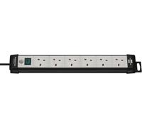Brennenstuhl Premium-Line extension socket 6-way black/lightgrey 3m 05VV-F 3G1,25 with switch *GB*