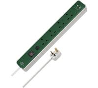 Brennenstuhl Extension Socket Ecolor with USB 4-Ways White/Green 1,5m H05VV-F3G1,5 *GB*