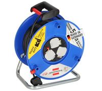 Brennenstuhl Garant 3-way socket outlet Cable Reel (Extension lead with 50m cable length, with thermal cut-out protection, ergonomic handle, cable colour: black)