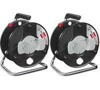 Brennenstuhl Garant Storage Reel Empty (Made of Special Plastic, Made in Germany) Black (Pack of 2)