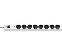 Brennenstuhl Hugo Socle Rallonge Multiprise Parasurtenseur Blanc 8 Prises 2m 19500A