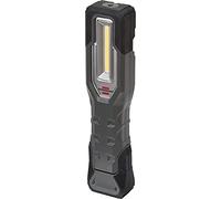 Brennenstuhl LED Battery-Powered Torch HL 1000 A IP54 / LED Work Light for outdoor use with COB LED (1000+200lm, up to 24h light duration, LED Lamp with magnets and hooks, USB-C charging interface)
