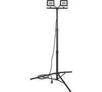 Brennenstuhl LED Floodlight JARO 6060 T on Tripod (2x20W, 4800lm, 6500K, IP65, LED Work Light with Stand and 3m Cable)