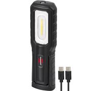 Brennenstuhl LED Rechargeable Torch HL 701 A/LED Work Light for Outdoor use IP54 (700+100lm, USB C Charging Cable Included, up to 10h Light Duration, Inspection Light with Magnets and Hook)
