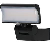 Brennenstuhl LED Security Light WS 2050 S/LED Outdoor Floodlight 20W (1680lm, IP44, 3000K, Warm White Light Colour, Spotlight Head can be swivelled Horizontally and Vertically) Black