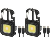 Brennenstuhl Mini LED Torch MTL 600 A (Rechargeable Work Light 600lm, 7 Light Modes, Key Ring, Bottle Opener, bits and spanners for Everyday use, Emergencies or Camping) (Pack of 2)