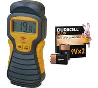 Brennenstuhl Moisture Detector MD (Moisture Meter/Moisture Meter for Wood or Building Materials, with LCD Display) + Duracell 9V 2