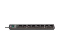 Brennenstuhl Multi-Socket Surge Protector with 8 Hugo Universal Sockets 2m