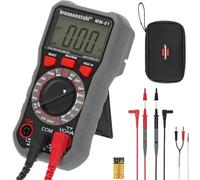 Brennenstuhl Multimeter MM-01 with manual measuring range selection (AC/DC voltage, DC current, resistance, temperature, diode, continuity, NCV test, 2000 count display, True RMS)
