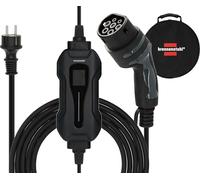 Brennenstuhl Portable EV Charger Type 2 - Protective Contact (Mobile Charging Station 10 A, 2.3 kW, 8 m, IP44, Display, for Electric and Hybrid Vehicles BEV-PHEV, with Transport Bag)