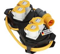 Brennenstuhl Power Station CEE 110V/16A (Power Distributor 2m H05VV-F 3G2.5 cable, with 4 CEE sockets, suitable for wall mounting, Made in Germany)