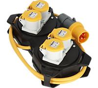 Brennenstuhl Power Station CEE 110V/16A Power Distributor H05VV-F 3G2.5 cable 4-way CEE socket 2m Black