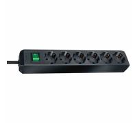 Brennenstuhl Power Strip Multiple Socket 6-Fold Black 1.5 M Switch