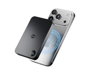 Brennenstuhl Powerbank PB5k 5,000 mAh with Qi2 Wireless Charging (Magnetic Charging Pad 15 W for Smartphones, Qi2 Compatible, Compatible with MagSafe, USB C 20 W, Compatible with iPhone 17/16/15/14/13