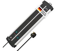 Brennenstuhl Premium-Duo-Alu-Line Power Strip / 12-way Extension Lead with USB C PD 30W and USB A 18W made aluminium (2 switches, 3m cable, with safety fuse button, Made in Germany)