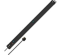 Brennenstuhl Premium-Line 12-way extension lead (made in germany, switch and 3m cable, extension cord with 80° angle of sockets) light grey/black