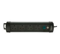 Brennenstuhl Premium-Line extension socket 4-way black 1,8m 05VV-F 3G1,25 with switch *GB*