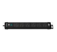 Brennenstuhl Premium-Line, 6-Way Extension Lead - 3 Metre Cable - On-Off Switch - 5 Year Guarantee