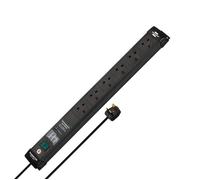 Brennenstuhl Premium-Line Extension Lead with surge protection up to 60.000A Switch 6-way 3m Black