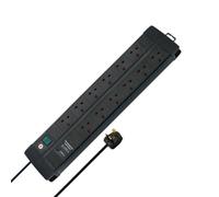 Brennenstuhl Premium-Line Duo 60,000A, 12-Way Power Strip With Surge Protection