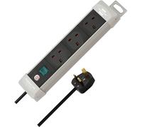 Brennenstuhl Premium-Line Extension Socket 3-Way Light Grey/Black 3m H05VV-F 3G1.5 with Switch - SASO *GB*