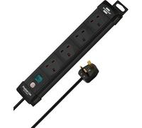 Brennenstuhl Premium-Line Extension Socket 4-Way Black 1,8M 05VV-F 3G1,25 with S