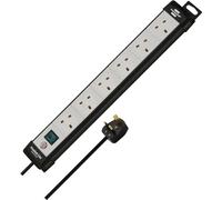 Brennenstuhl Premium-Line extension socket 6-way black/lightgrey 3m 05VV-F 3G1,25 with switch *GB*