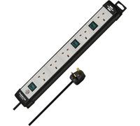 Brennenstuhl Premium-Multi-Line extension socket 5-way 3m 05VV-F 3G1,25 black/light grey switchable 1x3+2x1 *GB*