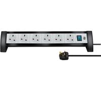 Brennenstuhl PremiumOfficeLine extension socket 6way black/light grey 3m 05VV...