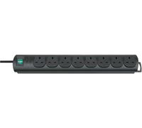 Brennenstuhl Primera-line Extension Lead 8-way - 2 Metre Cable, Black