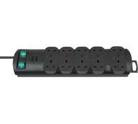 Brennenstuhl Primera-Line extension socket 10-way black 2m 05VV-F 3G1,25 each 5