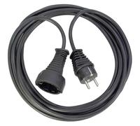 Brennenstuhl Qualitäts-Kunststoff-Verlängerungskabel mit Schutzkontakt-Stecker (Verlängerungskabel für innen mit 2m Kabel) schwarz