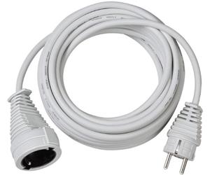 Brennenstuhl Quality plastic extension cable with earthed contact plug and coupling (extension cable for indoor use with 10 m cable) white