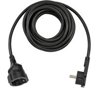 Brennenstuhl Quality Plastic Extension Cable with Flat Connector Extension Cable for Indoor Use with 5 m Cable Black
