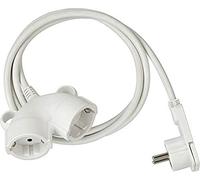 Brennenstuhl Quality Plastic Extension Cable with Flat Connector for Indoor Use with 5 m Cable Power Extension Cable with Double Socket 2-Way Extension Cable White