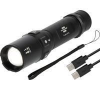 Brennenstuhl Rechargeable Focus Selector LED Torch TL 801 AFS IP44 (800lm, 230m Light Range, focusable, max. 42h, 6 Modes incl. SOS & Strobe, IP44 Outdoor Flashlight incl. USB C Charging Cable)