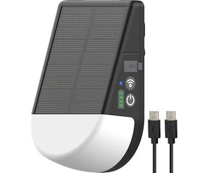 Brennenstuhl Rechargeable Solar LED Outdoor Lamp KL 300 AS (250lm, Wall Light with Motion Sensor, IP54, 3 Light Levels, Adapter for Threading into keder Rail e.g. on a Caravan)