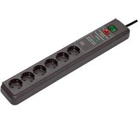 Brennenstuhl Secure-tec Ip20 H05vv-f 3g1.5 6 Outlets With Switch Power Strip 3 M Silver One Size / EU Plug
