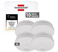 Brennenstuhl smoke detector SET, 4x RM L 3100 with integrated battery (tested and certified according to VdS DIN EN 14604) white