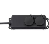 Brennenstuhl Socket Distributor with 2m Cable 2-way Plug Black