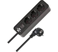 Brennenstuhl Steckdosenl. Ecolor 3-x schwarz/schwa NEW