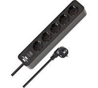 Brennenstuhl Steckdosenl. Ecolor 5-x schwarz/schwa NEW