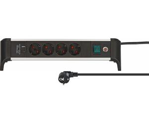 Brennenstuhl Steckdosenleiste ALU-Office-Line 4fac NEW