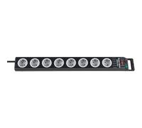Brennenstuhl Super-Solid 8-Way Power Strip (2.5 m Cable and Switch - Made of Shatterproof Polycarbonate) Black/Grey