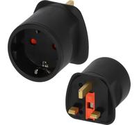 Brennenstuhl travel plug / travel adapter (travel socket outlet adapter for connecting electrical devices with earthing contact plug system in countries with British Standard plug system) black